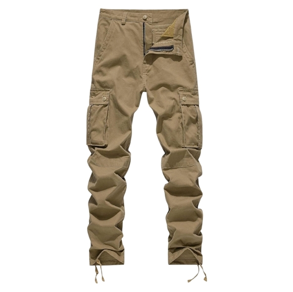 HJWE Other - HJWE Men’s Tactical Cargo Pants Khaki Size 40 Cotton Drawstring Utility